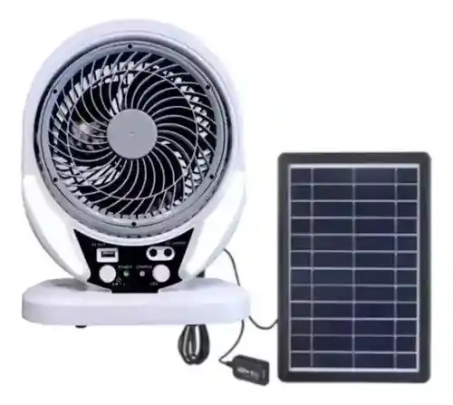 Ventilador Multifuncional Recargable Solar Gd-8025 Con Carga Usb