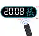 Reloj Inteligente Digital De Pared Grande Luz Led Control Remoto Azul