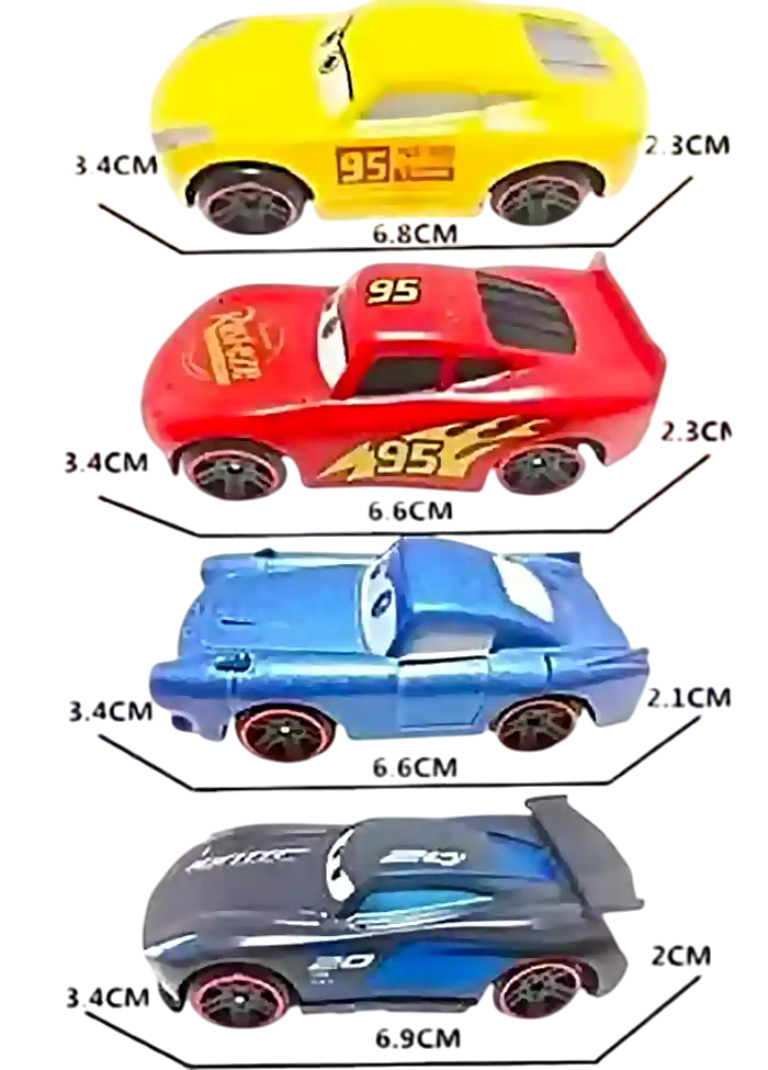 Set X6 Carros Metálicos Cars Rayo Mcqueen Niños Juguetes