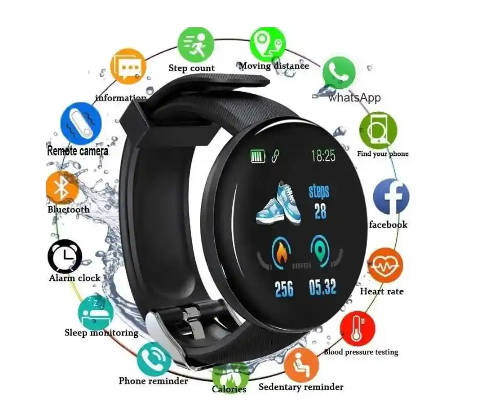 Smart Reloj Inteligente D18 + Obsequio