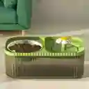 Comedero Doble Con Fuente De Agua Para Mascotas
