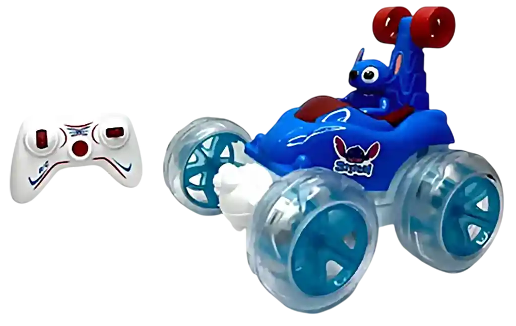 Carro Loco Stitch Control Remoto Recargable Niños 18cm