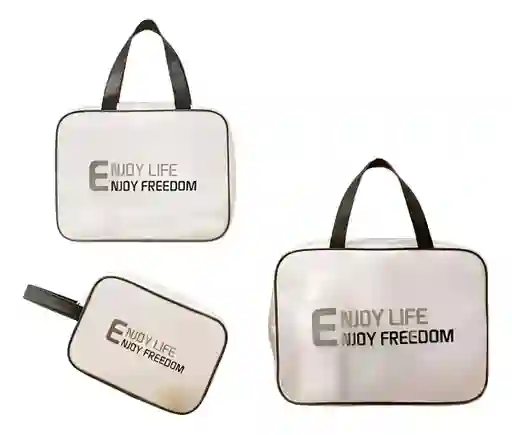 Set X3 Bolso Cosmetiquera Organizador Multiusos