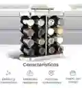 Set Especiero Condimentero En Vidrio Y Madera X16 Frascos