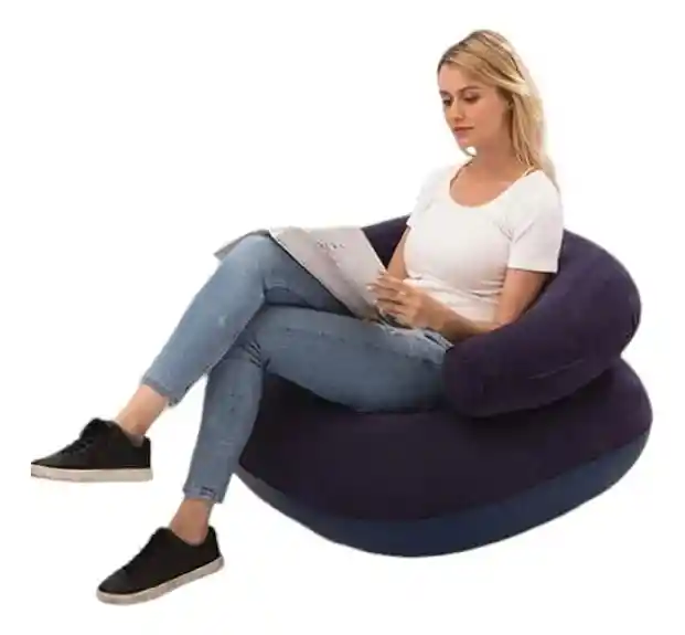 Sillón Inflable Puff Tumbona Interiores Y Exteriores