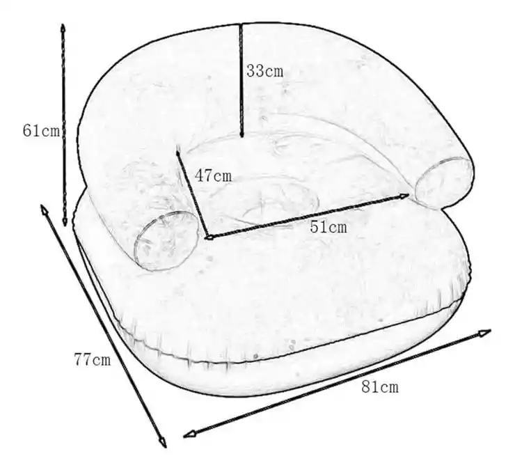Sillón Inflable Puff Tumbona Interiores Y Exteriores