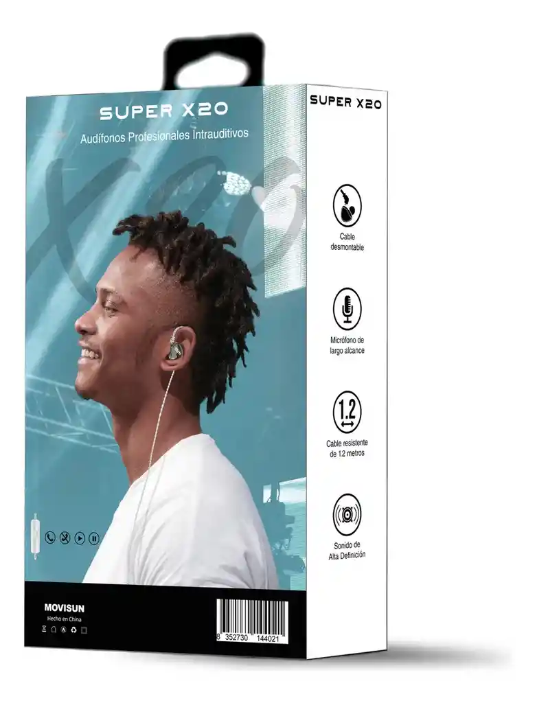 Audífonos Profesionales Intrauditivos Extraibles Super X20