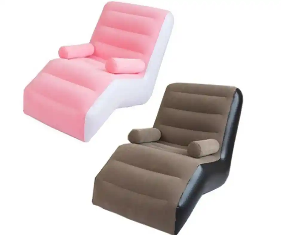 Sillón Cama Inflable Con Reposabrazos Y Bomba De Aire.