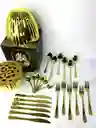 Set De Cubiertos En Acero Inoxidable Con Estuche De Lujo En Huevo Diamante