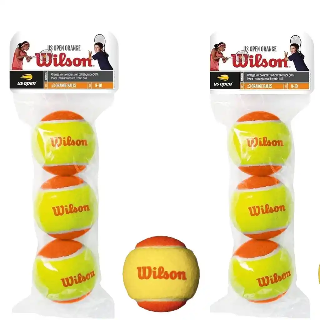 Par Pelotas Tenis Transicon Punto Naranja (bolsa X 3 Und)