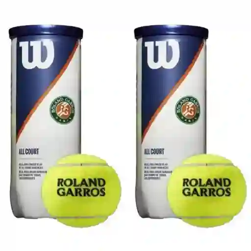 Par Wilson Pelotas Tenis Oficial Roland Garros All Court (tarro X 3 Und)