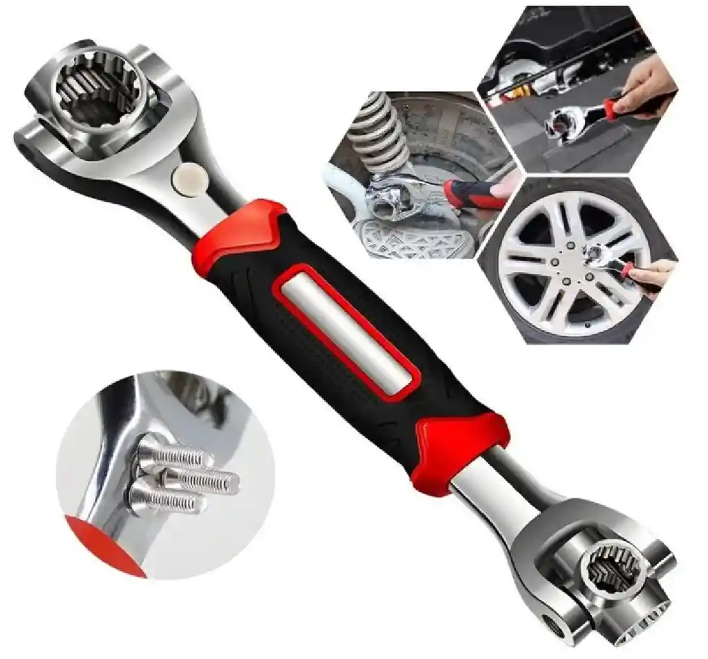 Llave Inglesa Multiusos 48 Accesorios Herramienta Universal