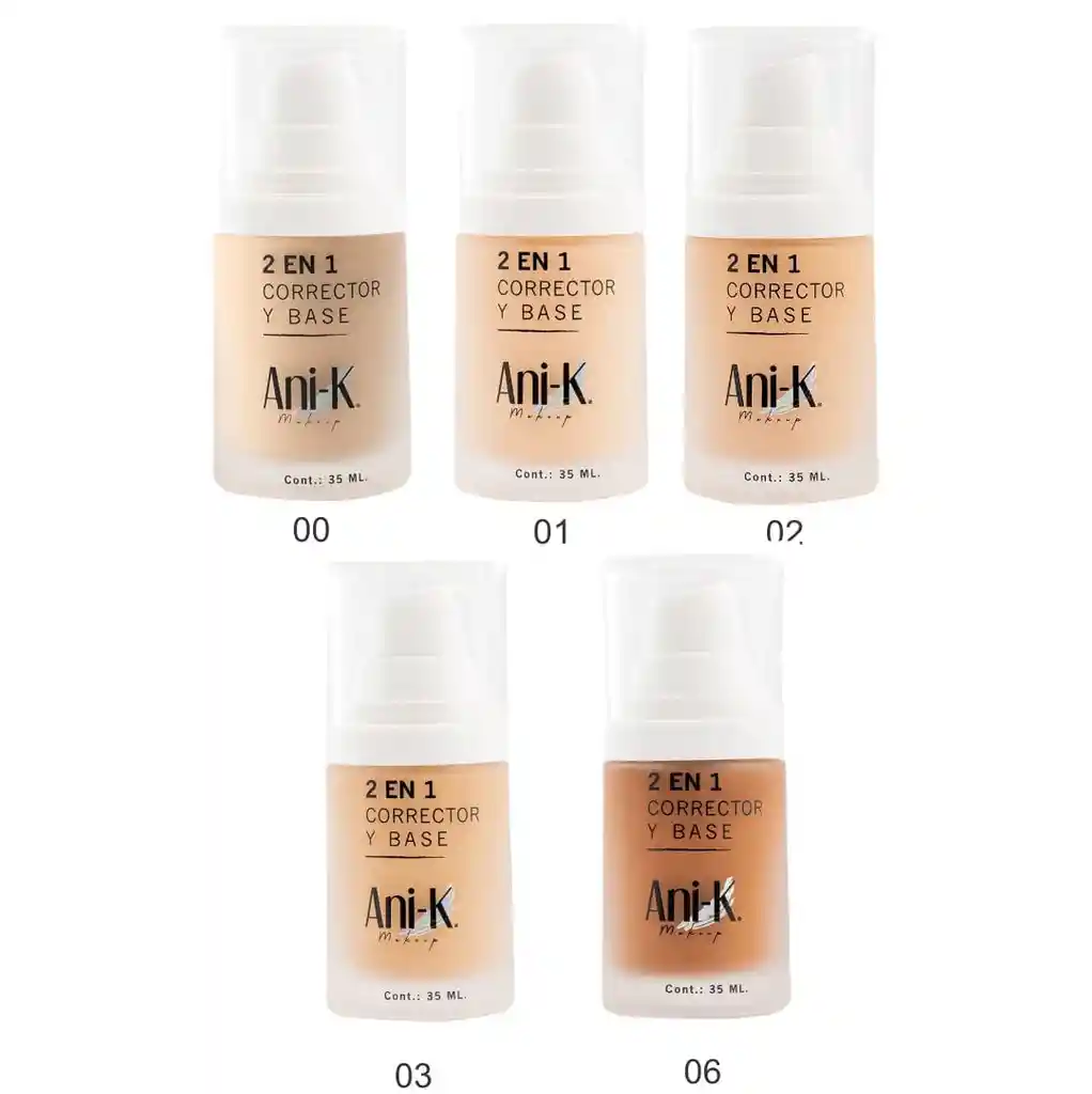 Corrector Y Base Ani-k 2 En 1 Tono 01 Katy 35 Ml