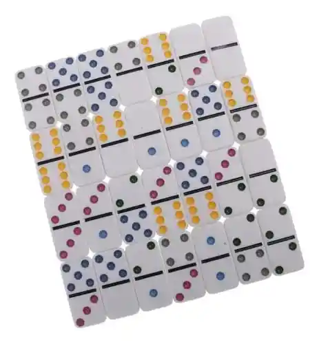 Juego Dominó Doble 6 De Colores X 28 Fichas