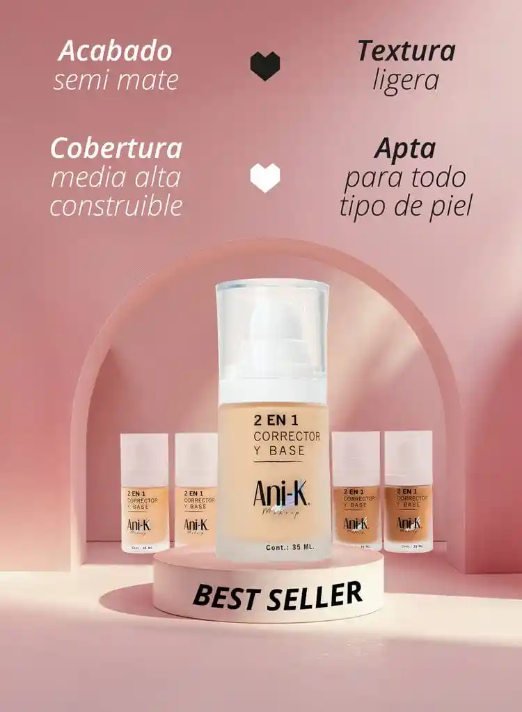 Corrector Y Base Ani-k 2 En 1 Tono 03 Dua 35 Ml