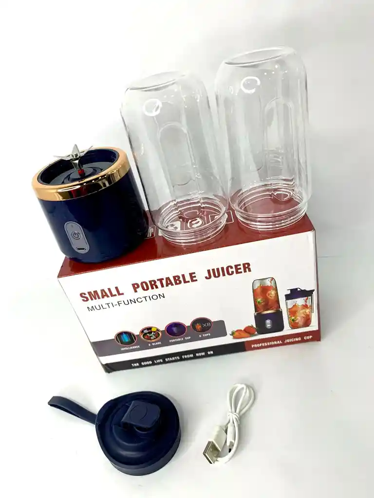 Licuadora Portátil Recargable Doble Vaso