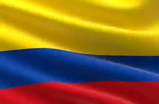 Bandera De Colombia En Tela Seda, 1.50m Ancho X 75cm Alto