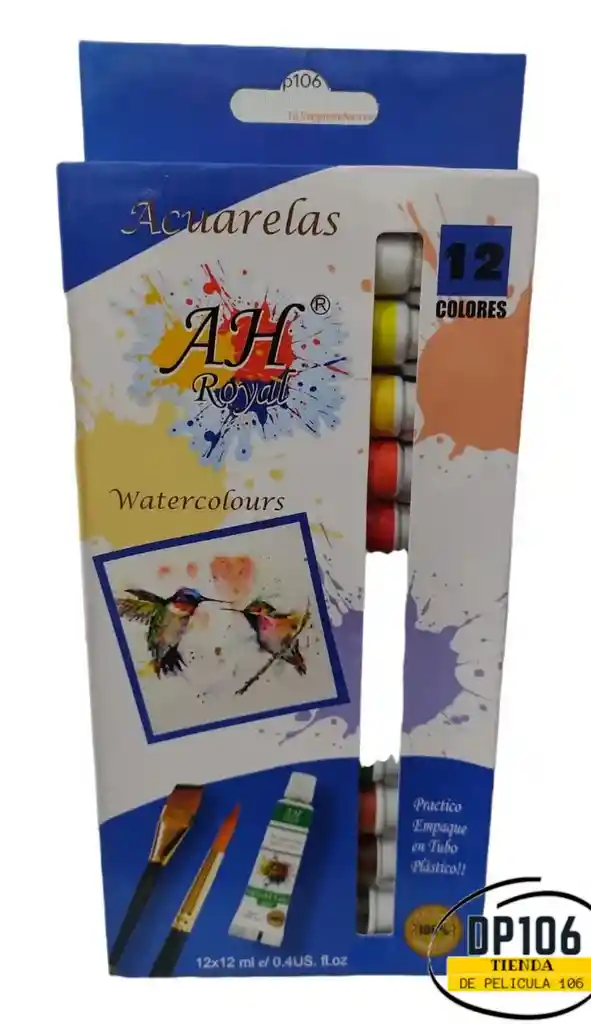 Acuarela En Tubo 12 Ml X 12 Colores