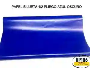 Papel Silueta Azul Oscuro X 2 Medio Pliego