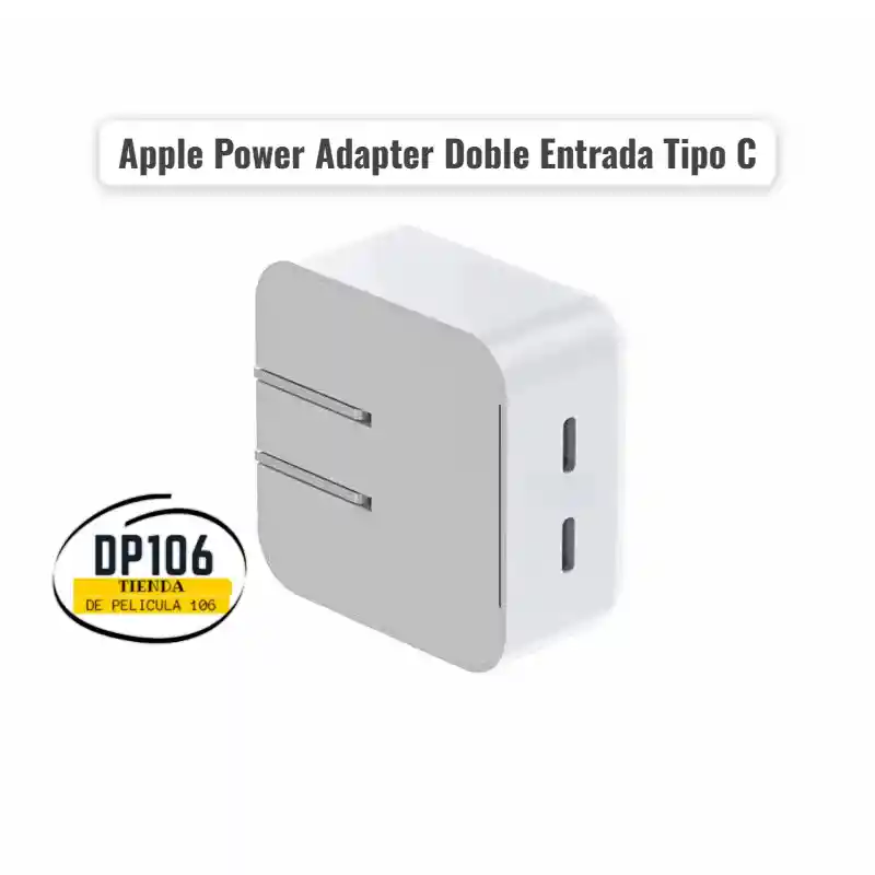 Apple Power Adapter Doble Entrada Tipo C