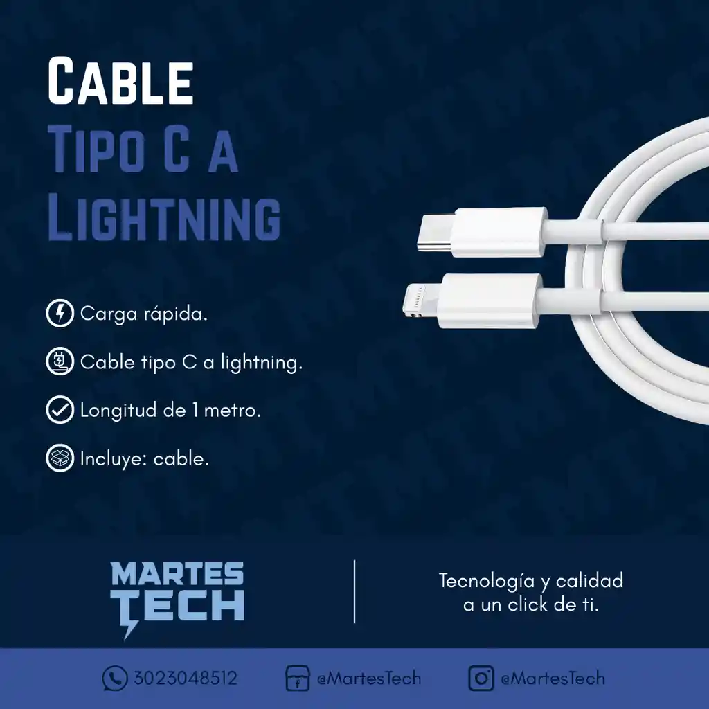 Cable Usb-c A Lightning Para Iphone