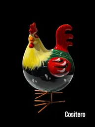 Decoracion, Arte, Diseño Gallina Elaborada En Cerámica