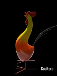 Decoración, Arte, Artesanía, Regalo Gallina Elaborada En Cerámica