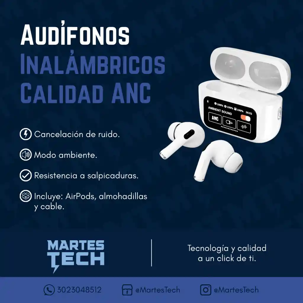 Audífonos Inalámbricos Calidad Anc