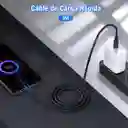 Cable De Datos Tipo C A Tipo C 1hora 1 M Pvc Duradero Usb 2.0 Turbo 3a Cable Carga Rápida Compatible Con Móviles, Tabletas Negro