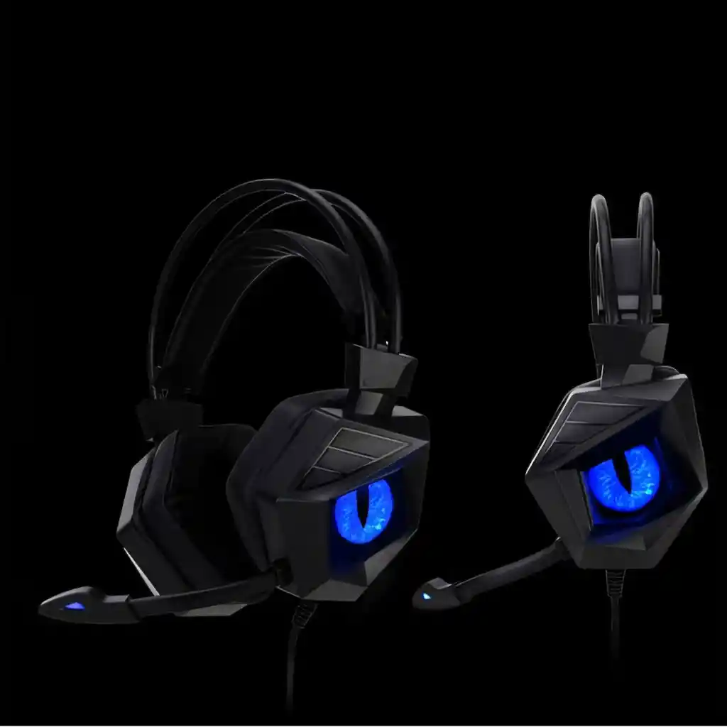 Diadema Gamer Respiración Led Ojo De Águila Harvic
