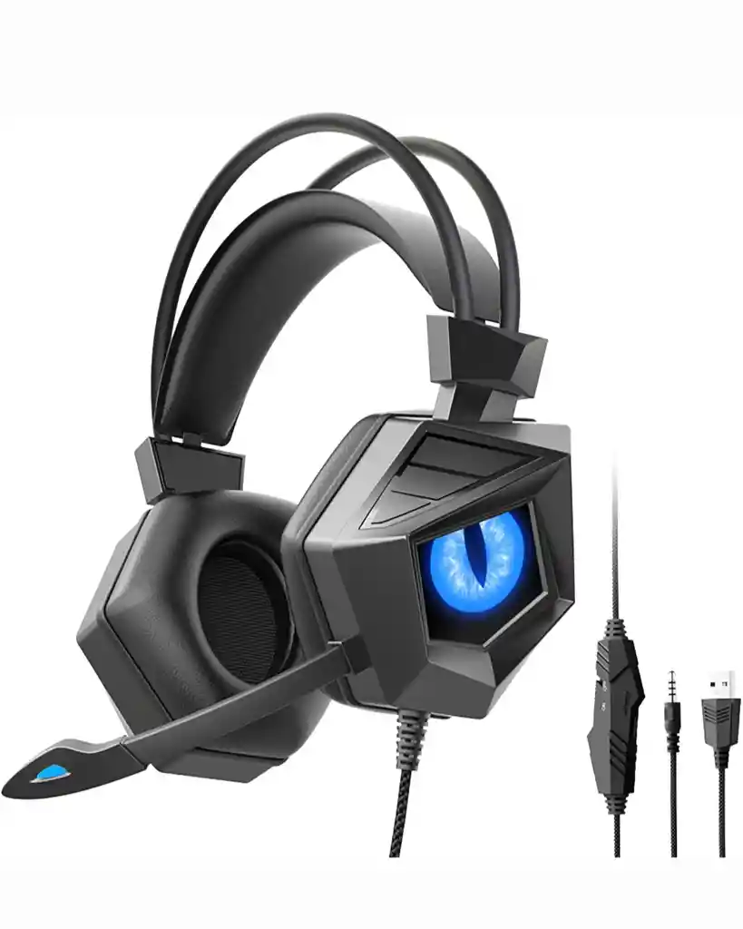 Diadema Gamer Respiración Led Ojo De Águila Harvic