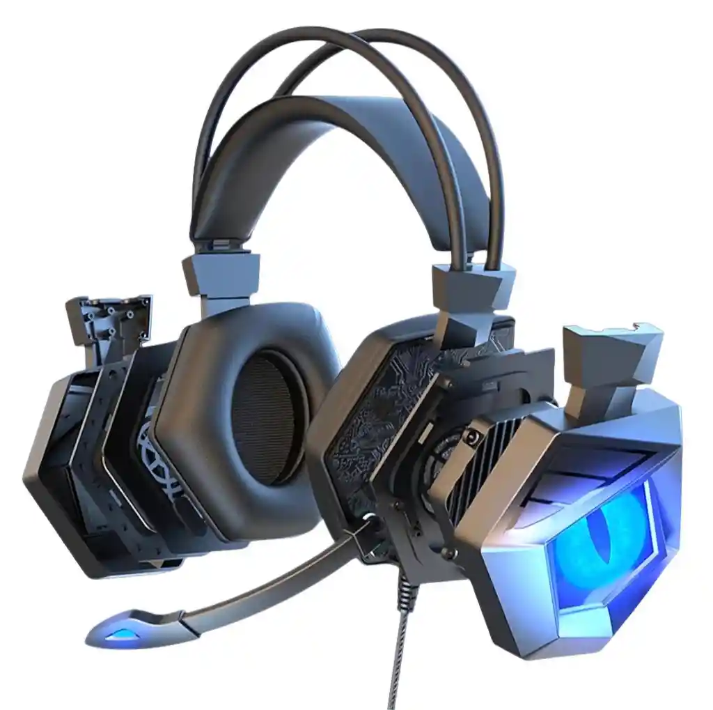 Diadema Gamer Respiración Led Ojo De Águila Harvic