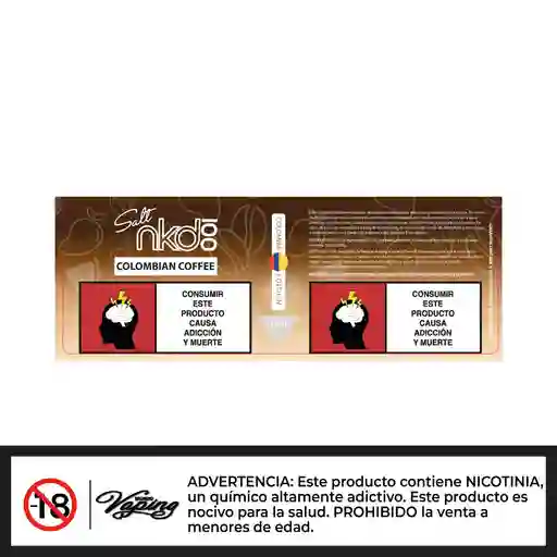 Naked 100 Colombia Edition Salt - Café Colombiano 30ml - 50mg
