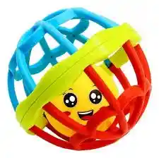 Juguete Pelota Con Cascabel De Carita Para Bebe Ref Jb1216