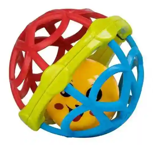 Juguete Pelota Con Cascabel De Carita Para Bebe Ref Jb1216