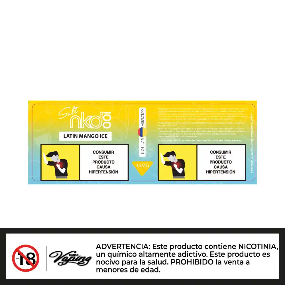 Naked 100 Colombia Edition Salt - Latin Mango Ice 30ml - 35mg