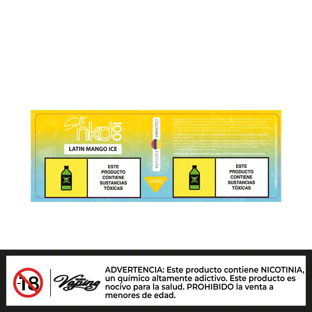 Naked 100 Colombia Edition Salt - Latin Mango Ice 30ml - 35mg