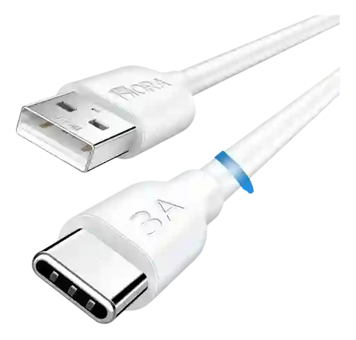 Cable Usb A Tipo C De Datos 1hora , 1 Metros Pvc Duradero Negro Usb 2.0 3a Cable Carga Rápida Compatible Con Móviles, Tabletas