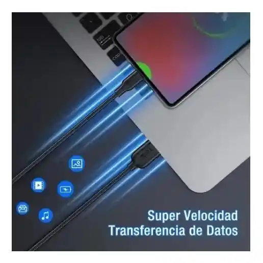 Cable Usb A Tipo C De Datos 1hora , 1 Metros Pvc Duradero Negro Usb 2.0 3a Cable Carga Rápida Compatible Con Móviles, Tabletas