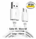 Cable V8 / Micro Usb 1 Metro
