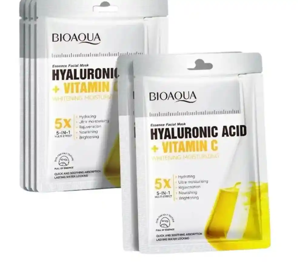 Mascarilla Vitamina C Y Acido Hialuronico 5 En 1 Multi-efecto