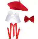Accesorios De Artista Boina, Tirantes,guantes, Corbatin