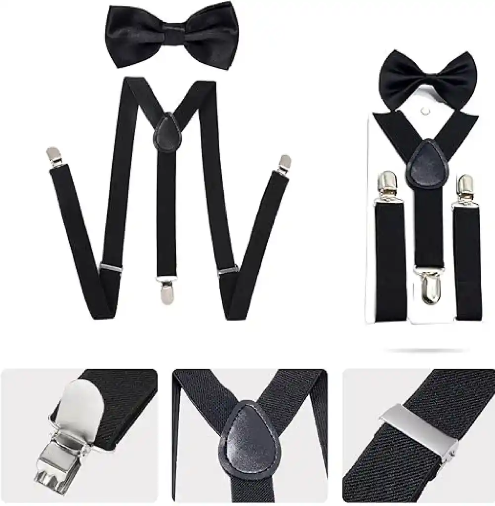 Accesorios De Artista Boina, Tirantes,guantes, Corbatin