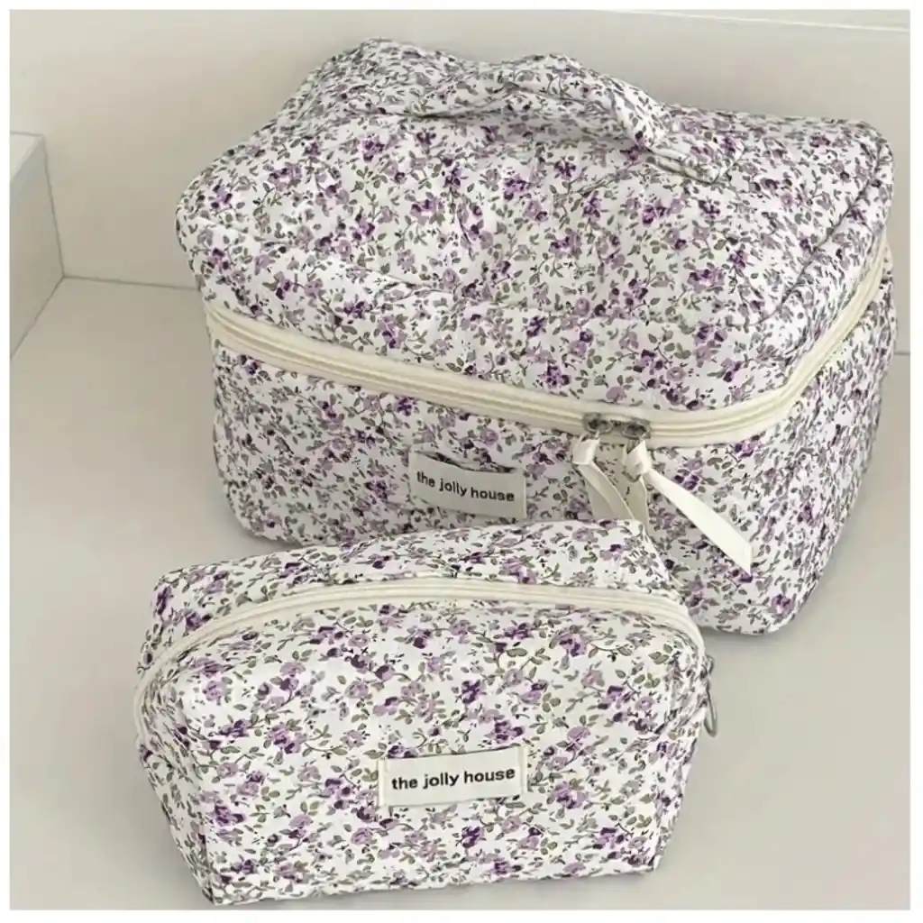 3 Cosmetiqueras Bolso Organizador Maquillaje Viaje Acolchado