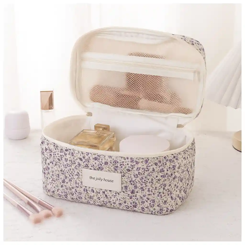 3 Cosmetiqueras Bolso Organizador Maquillaje Viaje Acolchado