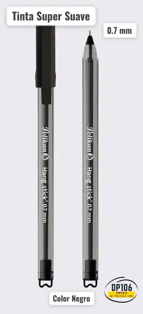 Esfero / Boligrafo Punta Fina Pelikan Negro X 1 Und