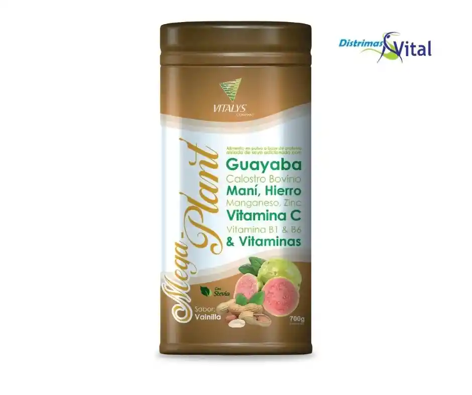 Megaplant Batido Nutricional Sabor A Guayaba, Maní, Endulzado Con Stevia