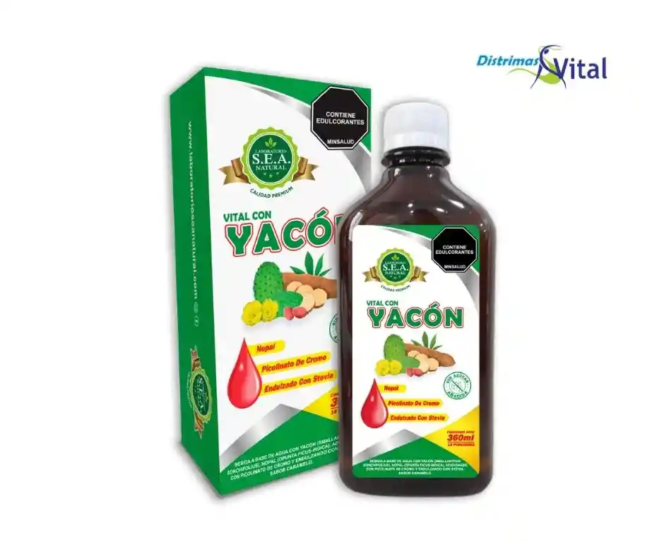 Yacon Bebida Con Yacon, Nopal Endulzado Con Stevia