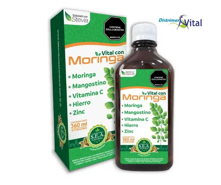Moringa Bebida Con Moringa, Mangostino Y Hierro