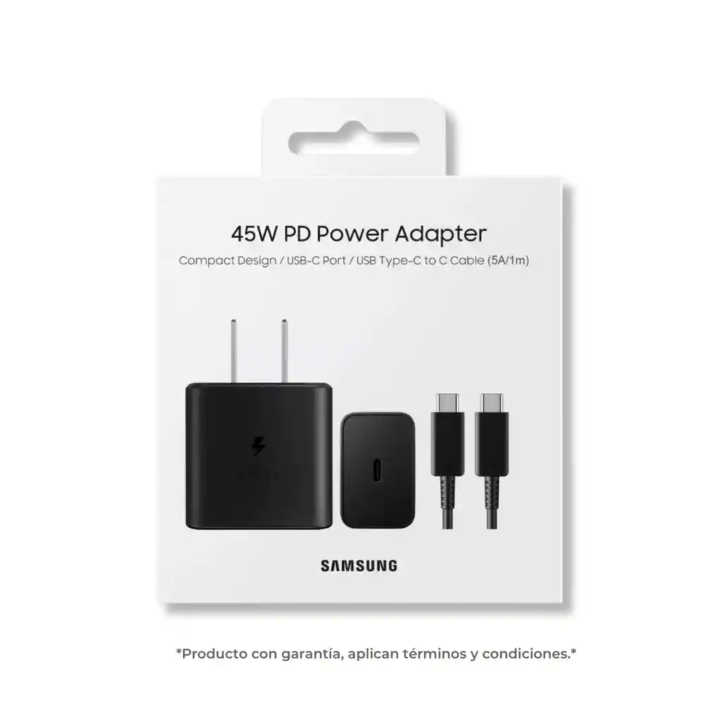 Cargador Samsung 45w Original Con Cable Usb-c – Carga Súper Rápida